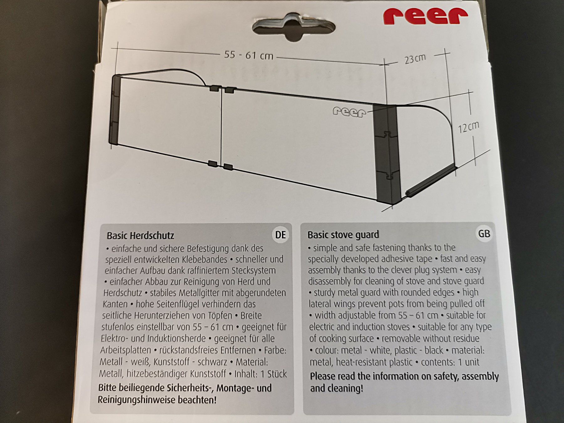 Cucine complete: REER Herdschutz – Nuovo e nell'imballaggio originale da Schaffhausen venduto da Restwert_SH 4
