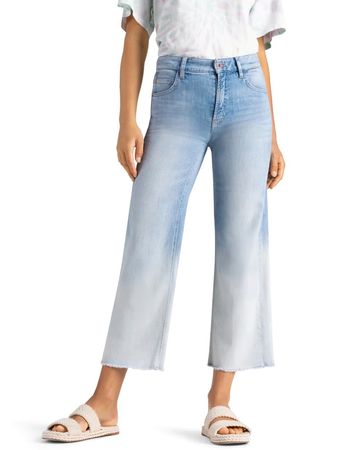 Cambio Damen Jeans Celia hellblau mit Verlauf weit Gr 42 neu