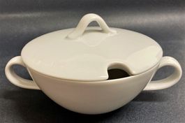 Design Zuckerdose Deckeldose Alessi Porzellan weiss TOP