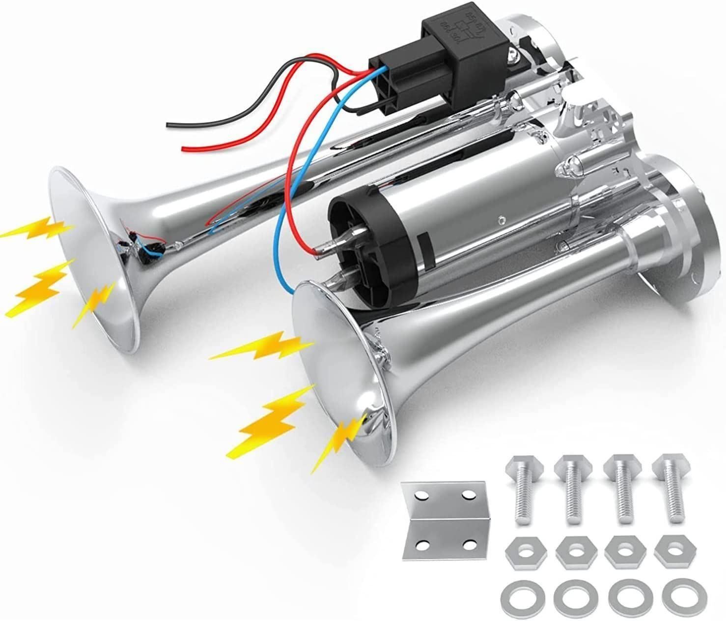Sonstiges Fahrzeugzubehör: Lkw Hupe Luft Horn Doppelrohr12v 150db – Neu (gemäss Beschreibung) aus Thun von 365buy 6