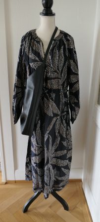 Robe à pois noirs et marrons, taille M (livraison gratuite)