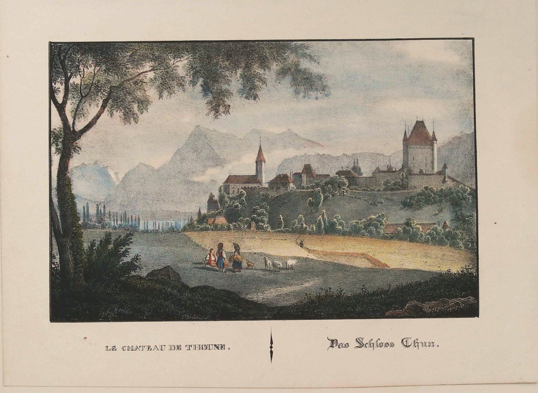 Incisioni: Thun Lithographie von Weibel Comtesse – Usato da Rafz venduto da Helvet32