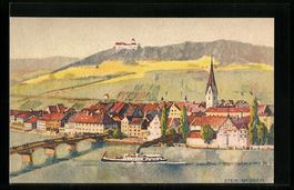 Stein am Rhein, Teilansicht mit Rheinbr