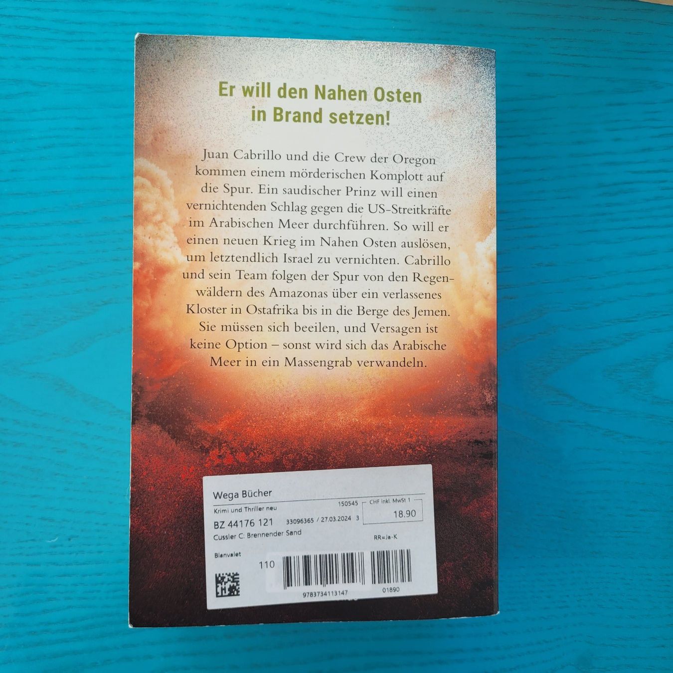 Bücher: Clive Cussler- Brennender Sand – Gebraucht aus SCHÜBELBACH von CoKaHa 1