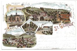 Gruss aus St. Georgen (SG) Mühlegg - Maestrani  Litho - 1902