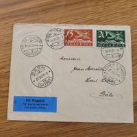 Luftpost Aigle-Gare Bern Basel 1929