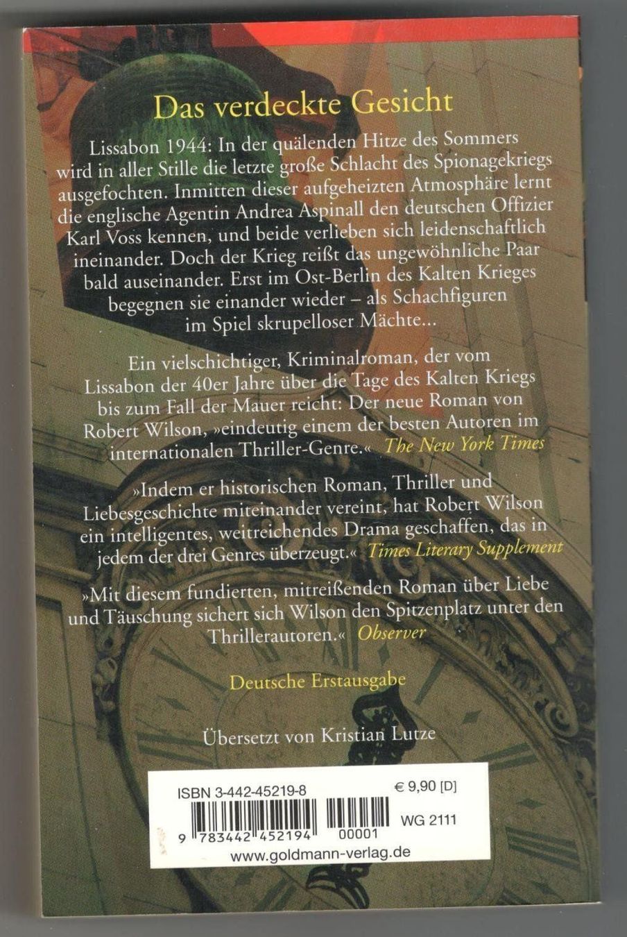 Libri: Robert Wilson - Das versteckte Gesicht – Nuovo (secondo la descrizione) da Erstfeld venduto da Mario_boe0 1