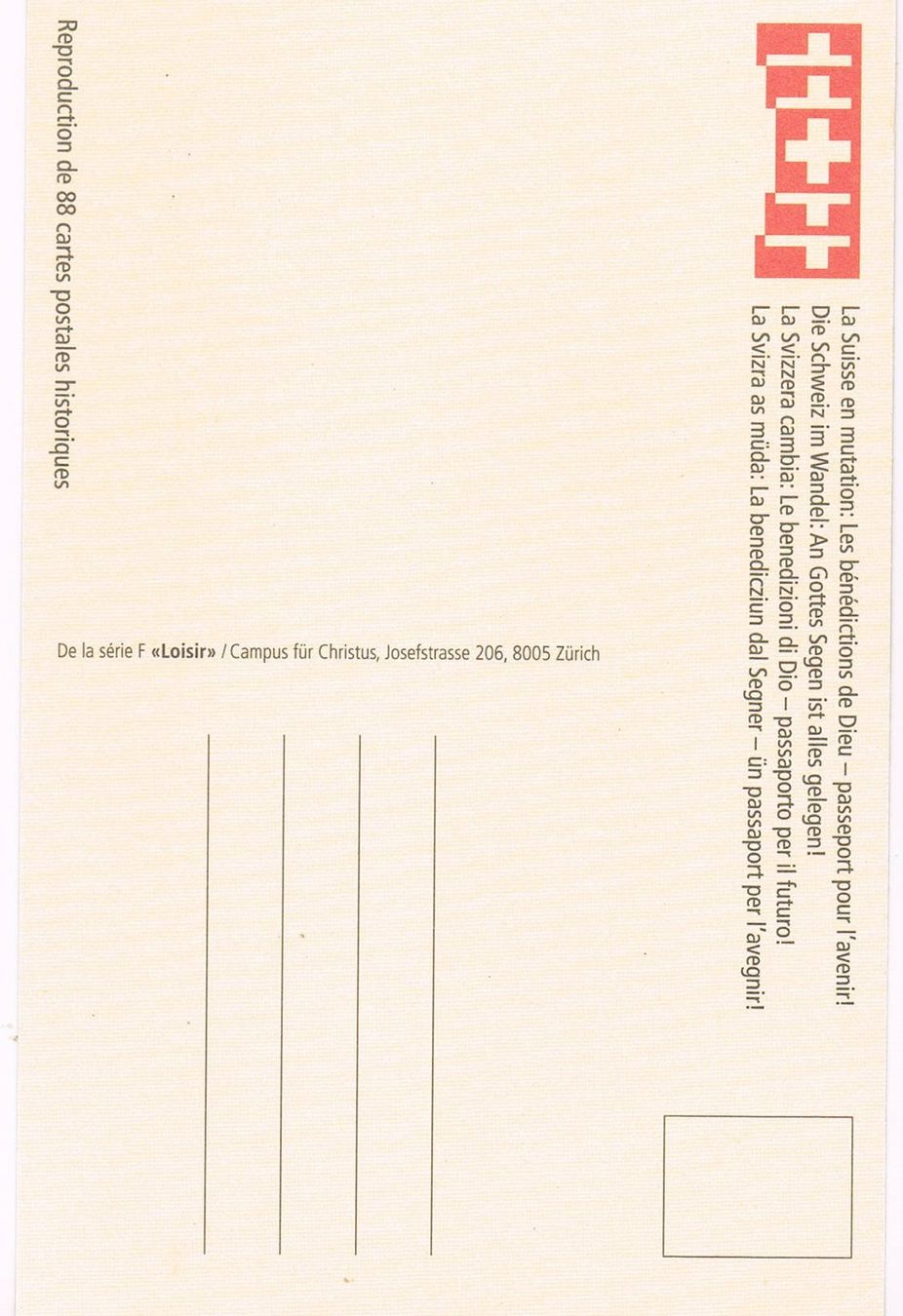 Cartoline postali: Reproduction "Genève - Parc Mon Repos" – Usato da Buchs AG venduto da Baerfisch 1