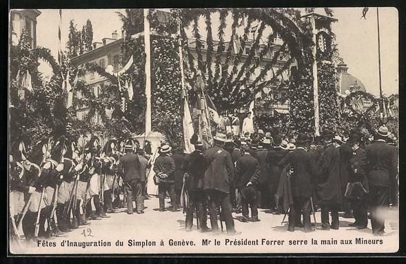 Ansichtskarten: Genève, Fêtes d'Inauguration du Simplo – Gebraucht aus Berlin von bartko-reher