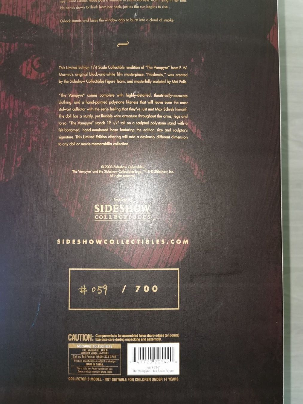 Statuette: The Vampyre 1/4 Sideshow Figur – Nuovo (secondo la descrizione) da Lostorf venduto da Mediabookfan 1