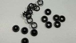 Jersey Druckknöpfe, schwarz, d: 1cm