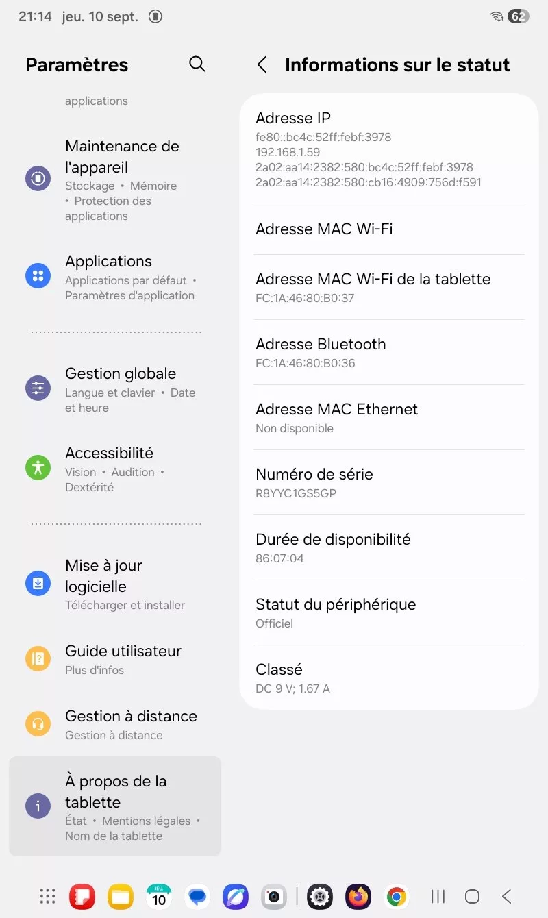 Samsung Tablet PC: Samsung Tab A11 – Usato da Aigle venduto da seb92_p 2