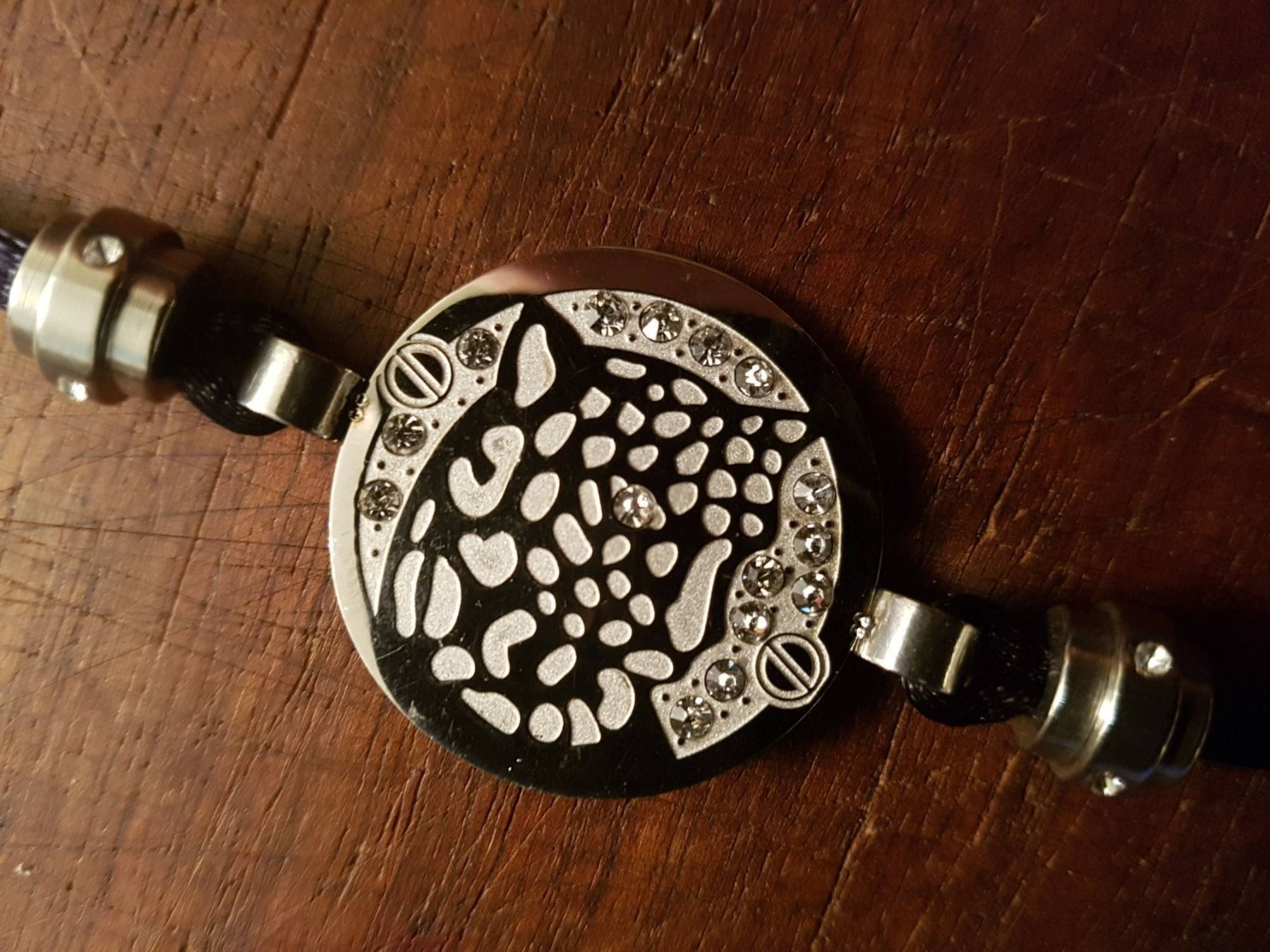 Bracelets: Armband Leopard silberfarben schwarz Strass – D'occasion à Ettingen par Maranathatalitha 1