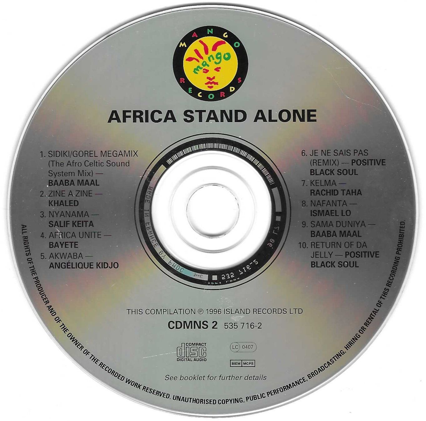 CDs: AFRICA STANG ALONE  -  THE MANGO SAMPLER – Gebraucht aus Bex von Giorgiob 2