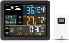 Wetterstation mit Innen-Außenthermometer Hygrometer Funk Uhr