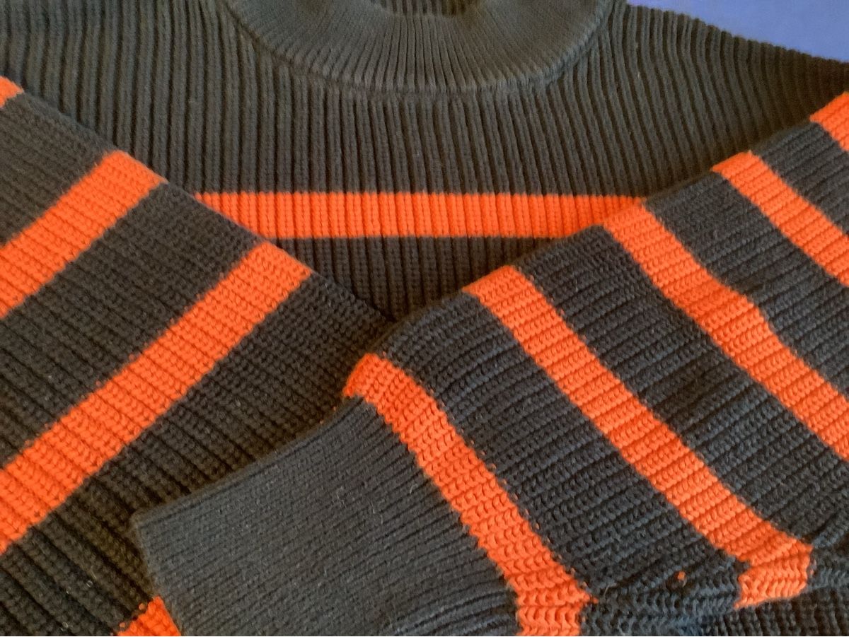 Maglioni & Felpe: Part Two Pullover gestreift dunkelblau orange Grösse M/L – Usato da Ennetbaden venduto da Valli4