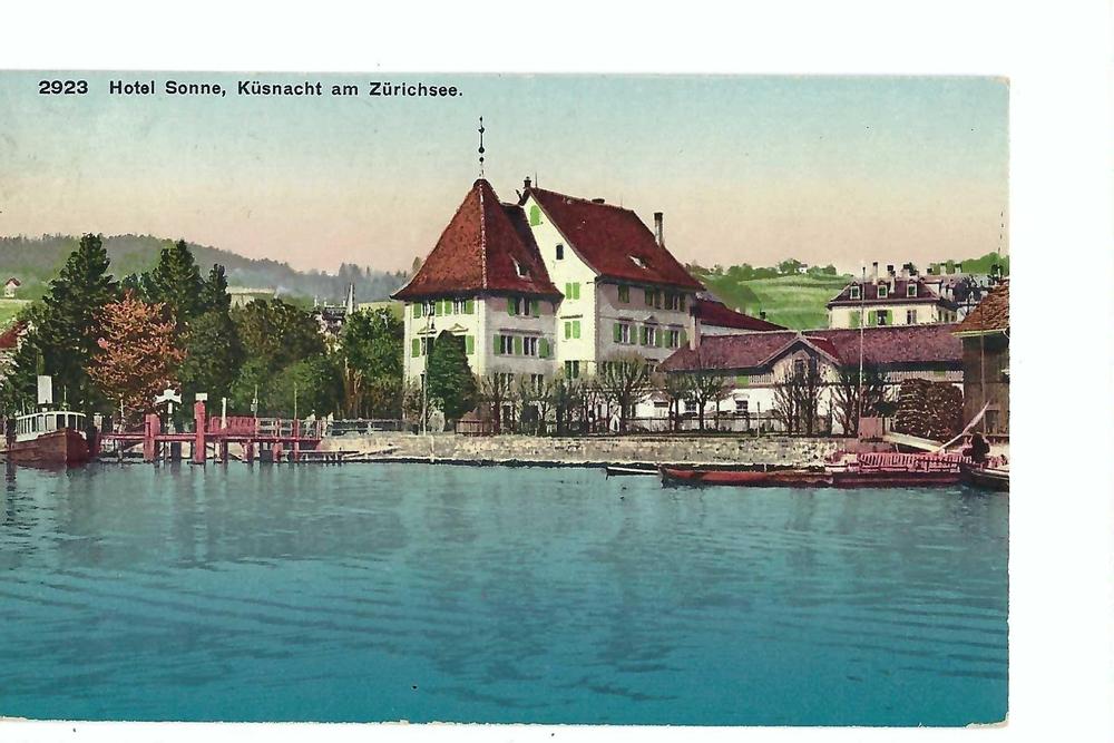 KÜsnacht Am Zürichsee Hotel Sonne Ländte Dampfschiff 1920 Kaufen