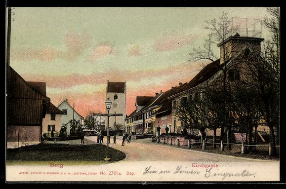 Cartoline postali: Berg, Strassenpartie in der Kirchgasse – Usato da Berlin venduto da bartko-reher