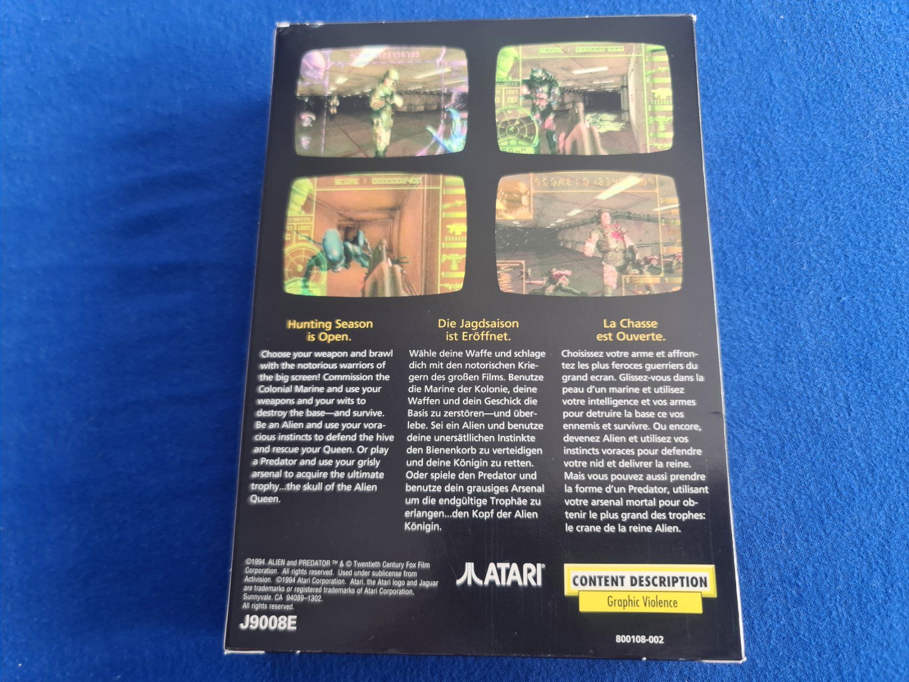 Atari Spiele: Alien vs Predator (selten) - Atari Jaguar – Gebraucht aus Autigny von  2