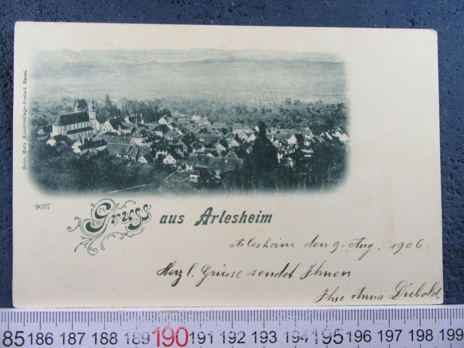 Cartoline postali: GRUSS AUS ARLESHEIM 1906 BL-AK – Usato da Ettingen venduto da Hausi4711