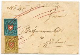 1850  15Rp. Buntfrankatur Rayon I+II