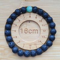 Basalt-Lava Armband mit grünem Aventurin Stein