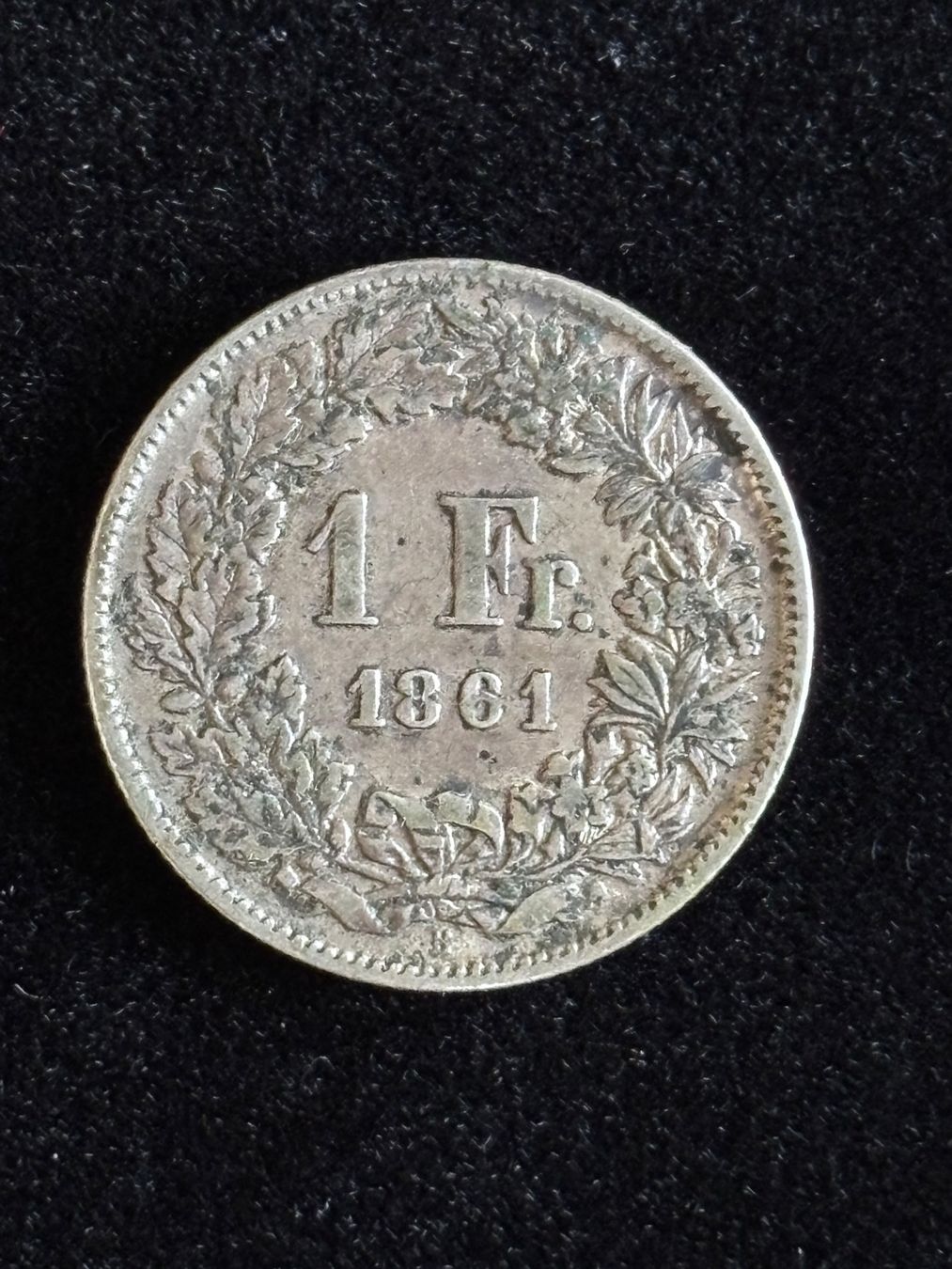 Alle Münzen: 1 Fr. 1861 mit viel Patina – Gebraucht aus Niederlenz von Angi_e 1