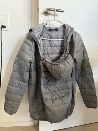 Umstandsjacke grau mit Trageeinsatz Grösse M