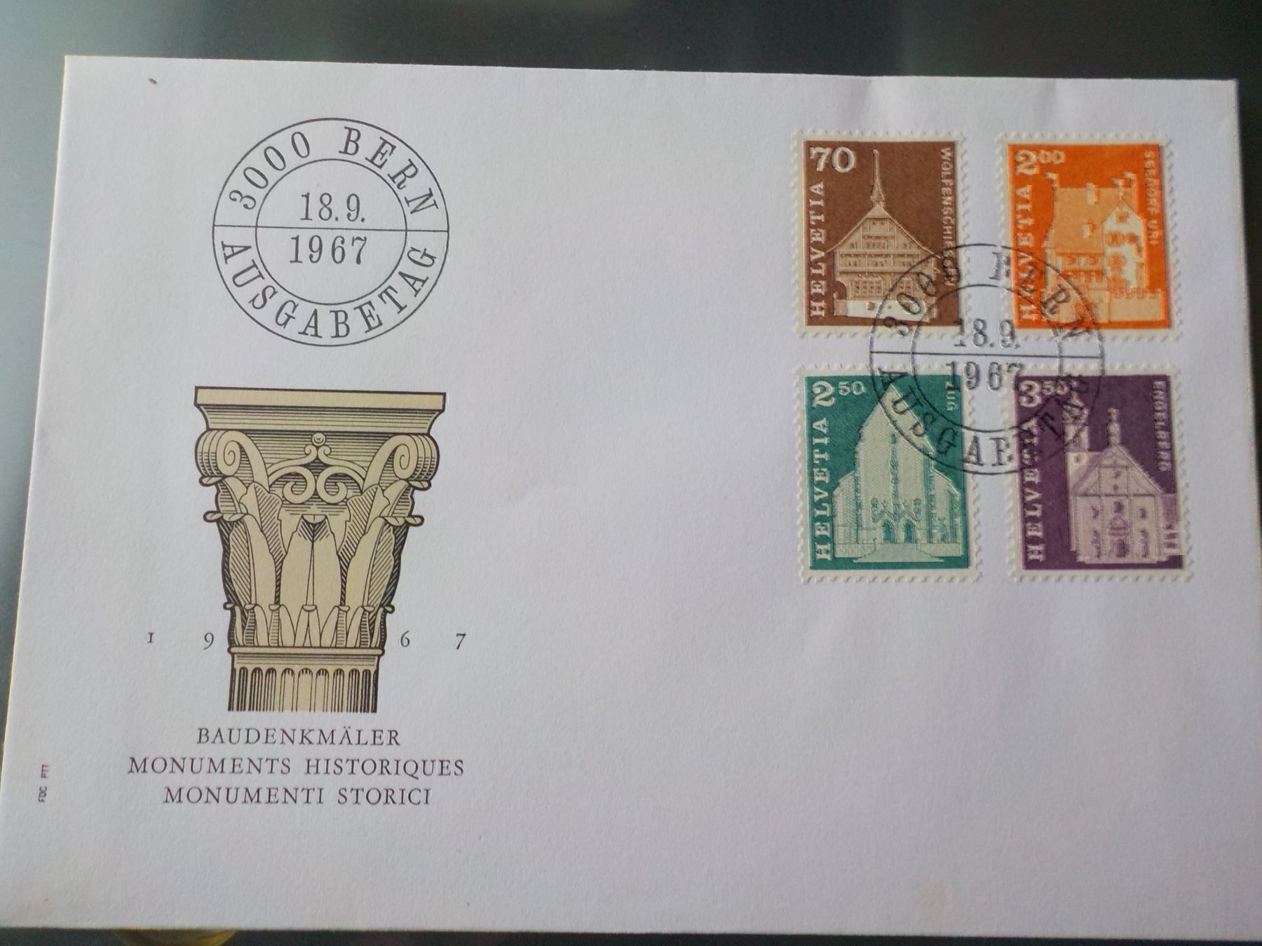 Tutti i francobolli: 1967, Teils. Budenkmäler – Nuovo (secondo la descrizione) da Muri b. Bern venduto da Ricardoverkauf