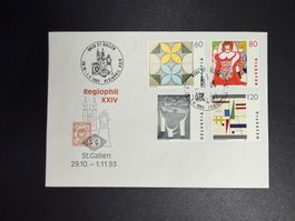 Regiophil St. Gallen 1993 Sonderstempel auf Brief