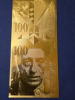 Billet 100fr vergoldet plastique kein Wert