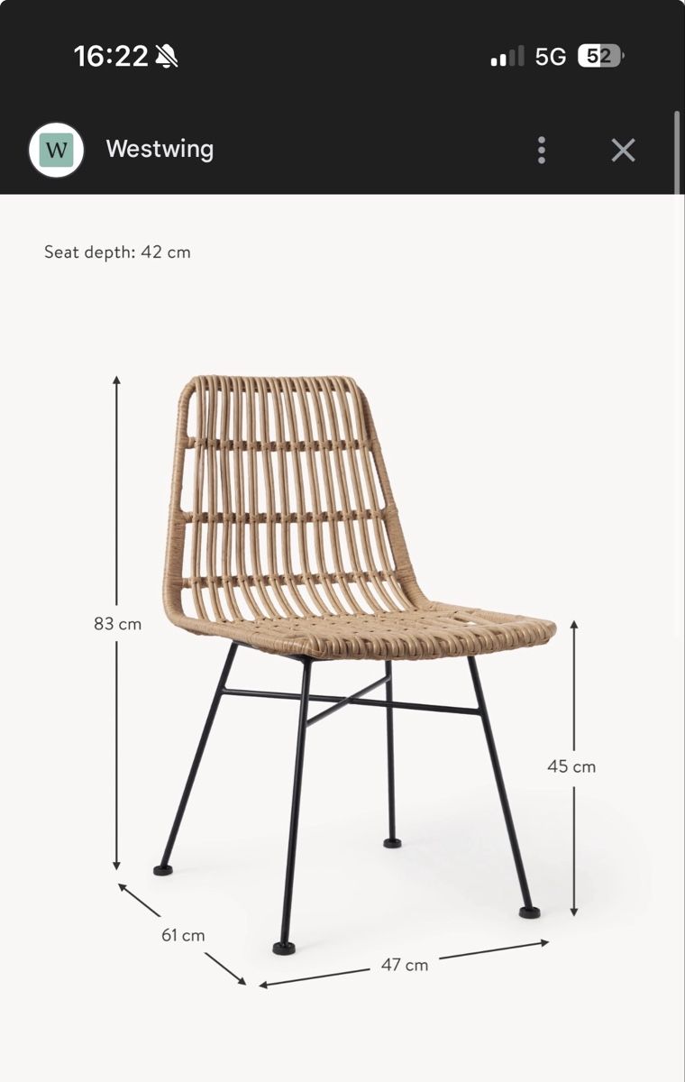 Westwing Sedie: Stühle Costa aus Polyrattan von Westwing – Usato da Rheinfelden venduto da alexis4663 3