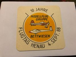 Bierdeckel Flugtag Henau Modellgruppe Bettwiesen 1988 (BDE1)