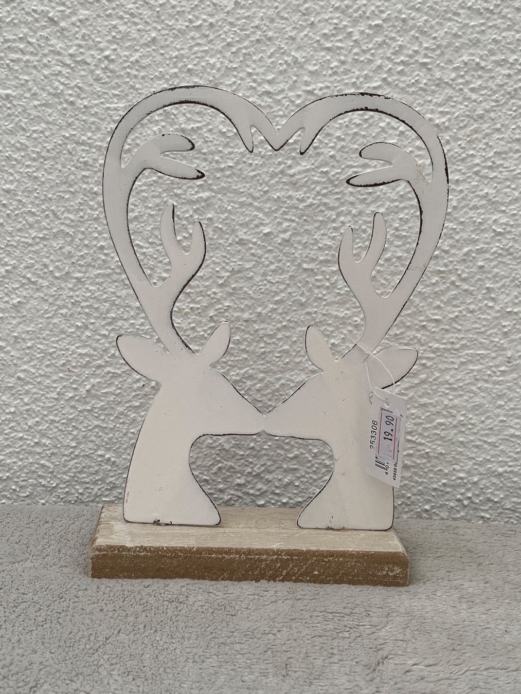 Tutte le decorazioni: Holz/Blech Deko küssende Elche Herz – Nuovo e nell'imballaggio originale da Oberegg venduto da MR-shop