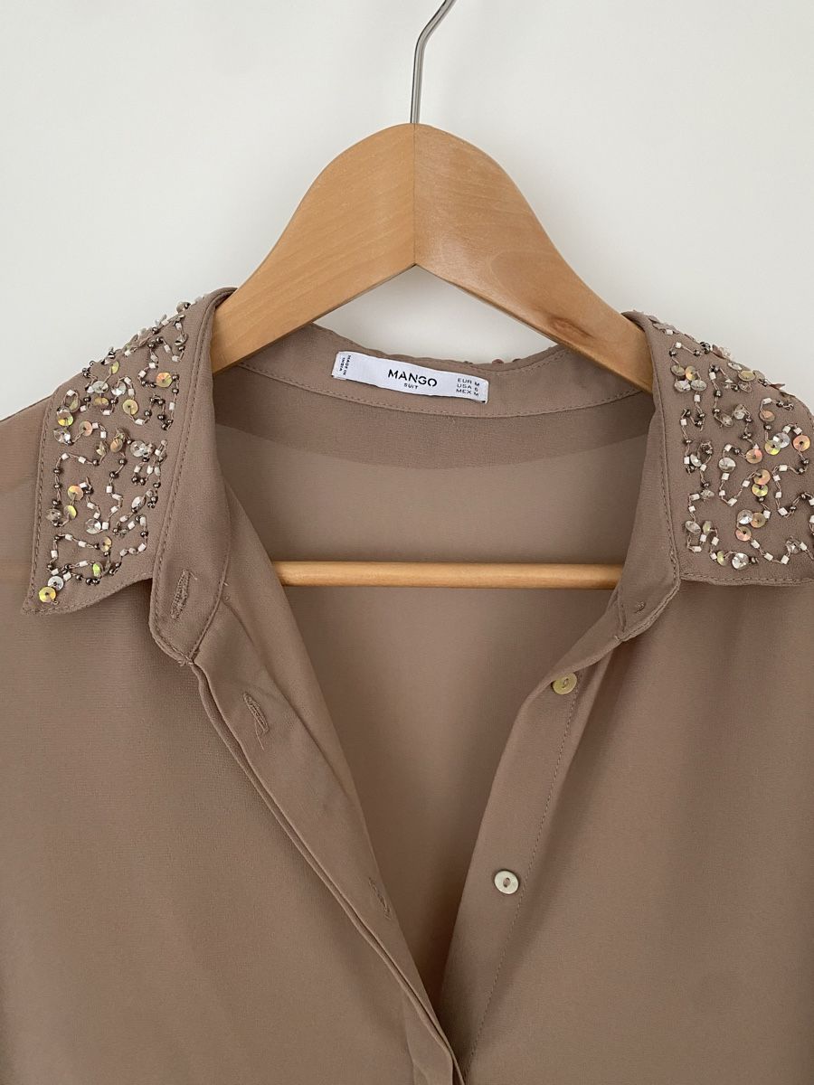 Mango Camicette: Chemise MANGO, M, col à paillettes – Usato da Bussigny venduto da cac_q2c6 3