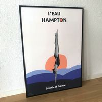 L'Eau Hampton Pop Art Kunst Bild Vintage Ocean France Modern