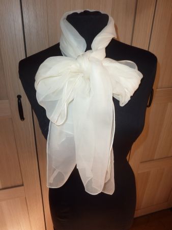 foulard blanc en soie made in france unisexe