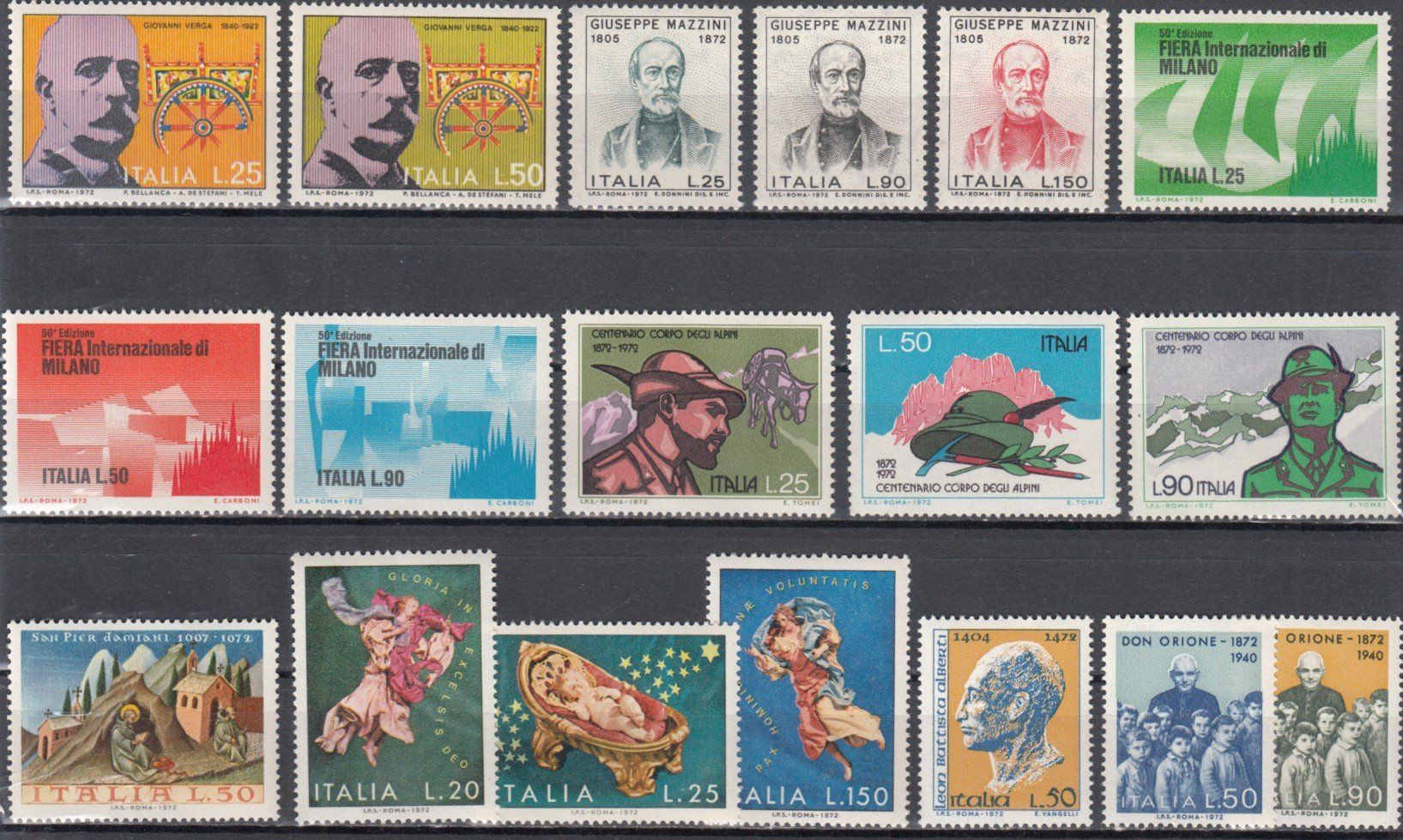 Alle Briefmarken: Italien 1972 postfrisch – Gebraucht aus Bürglen TG von StampGraf
