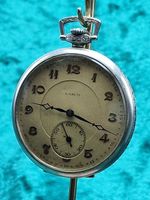 Vintage, versilberte LANCO Taschenuhr vermutlich 1920-30-ge