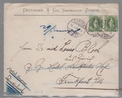 Hélvétie debout 67B x2 sur lettre