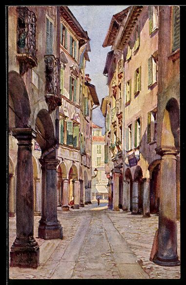 Cartoline postali: AK Lugano, Via Pessina – Usato da Berlin venduto da bartko-reher