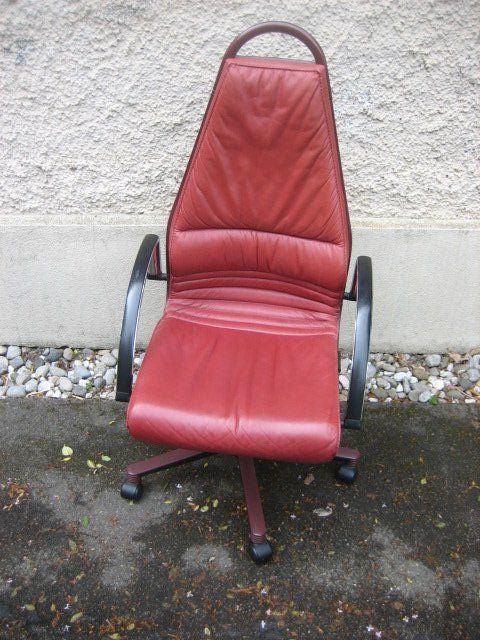 Giroflex Sedie: Bürostuhl / Drehstuhl Giroflex rot – Usato da Winterthur venduto da pf02