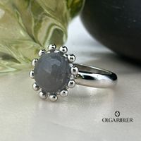 Mondstein Ring Edelstahl Grösse 52