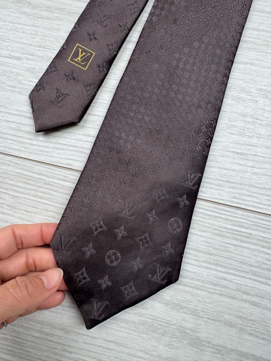Louis Vuitton Cravatte: Louis Vuitton cravate, tie brown – Usato da Basel venduto da mimi8668 3