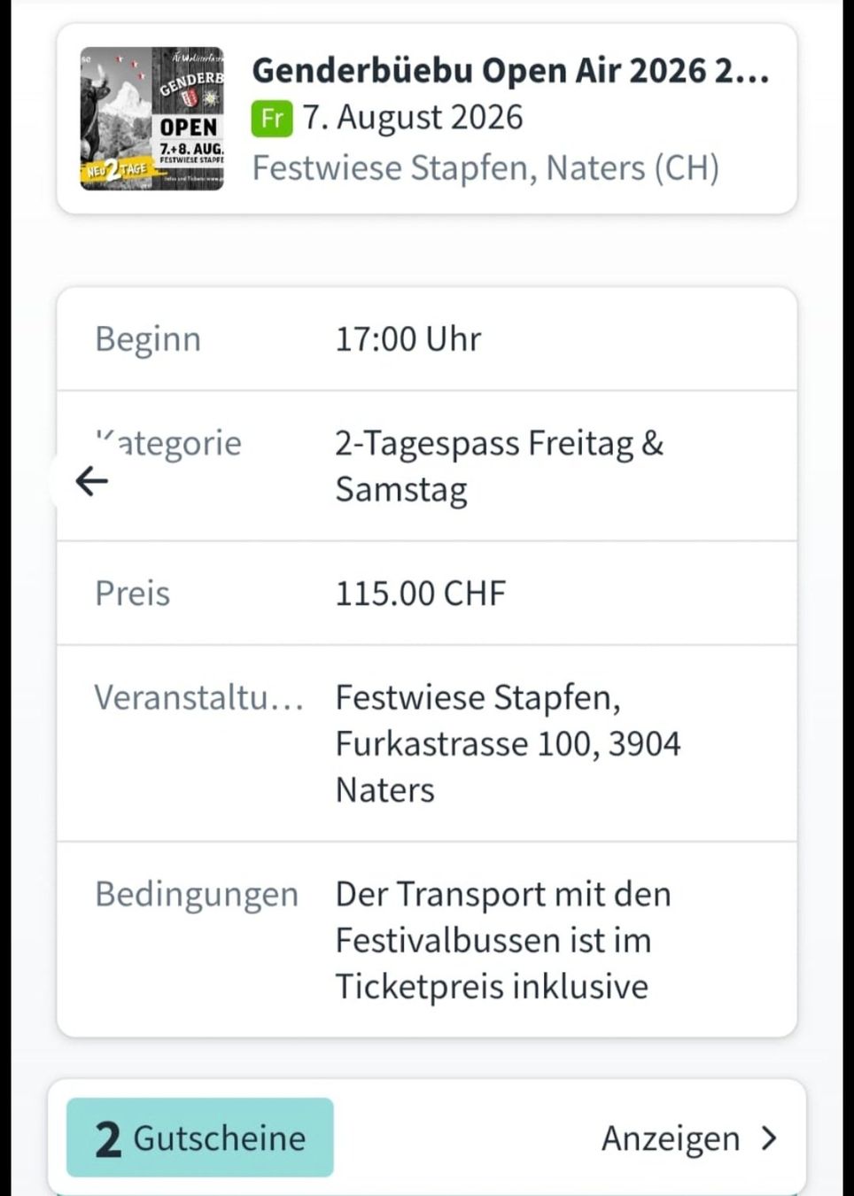 Tickets: Tickets – Neu und originalverpackt aus Frutigen von John96 1