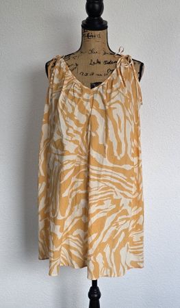 HM Sommerkleid Orange/Weiss XL,Baumwolle   Zebra-Muster, Neu