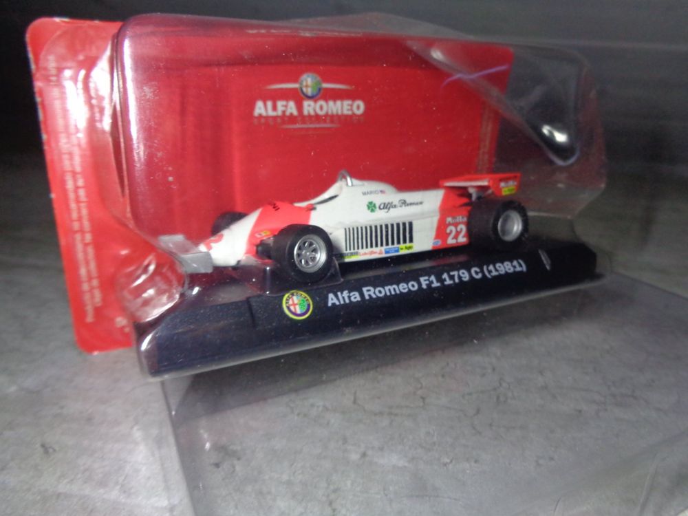 Maquette Alfa Romeo 179 C Formule 1 USA GP 1981 - Échelle 1:43, Métal Blanc Monté Pro, Occasion
