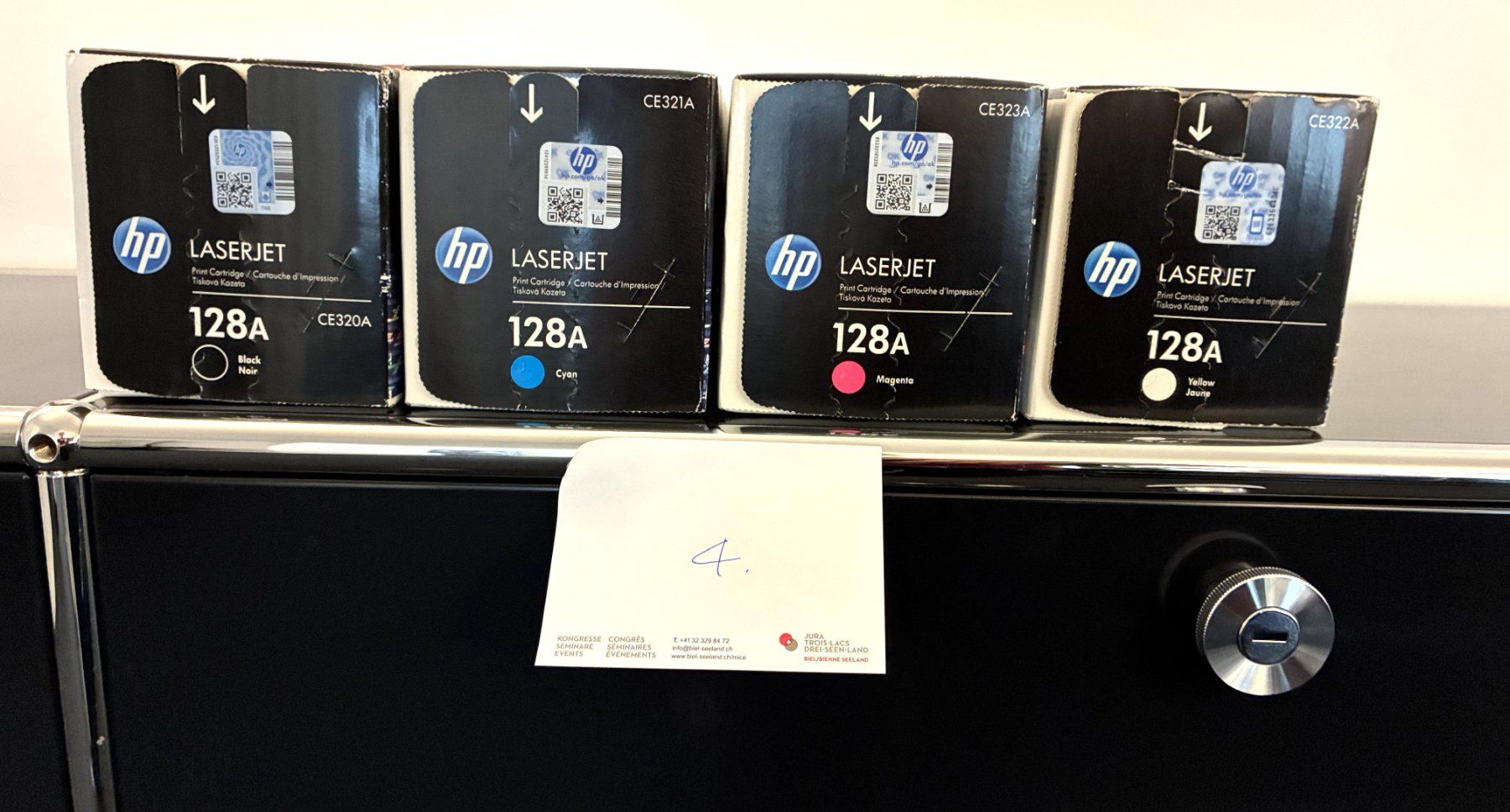 Hewlett Packard Cartucce per stampanti & toner: HP LaserJet 128A Tonerkartuschen 4 Farben – Nuovo e nell'imballaggio originale da Oberkulm venduto da Weberlisa