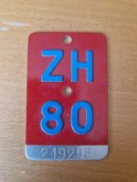 Fahrradkennzeichen/Velo Nummer ZH 80
