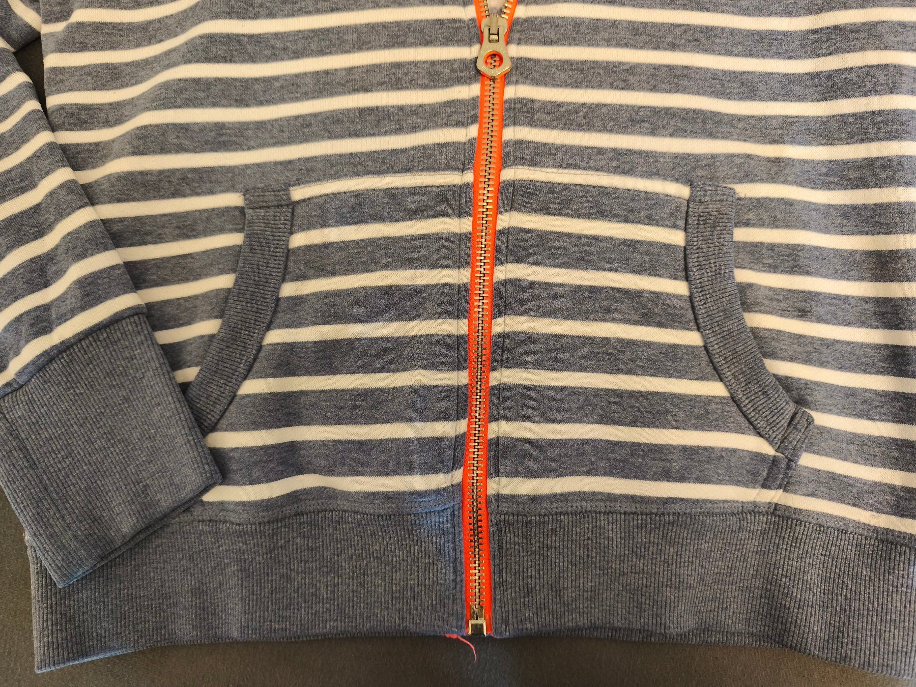 Superdry Maglioni & Felpe: Superdry sweat zippé rayé bleu/blanc, taille L – Usato da Genève venduto da lnicoGE 2